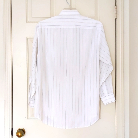 Pierre Cardin Men's Dress Shirt with embroidered logo and multi color stripes. - Picture 6 of 7